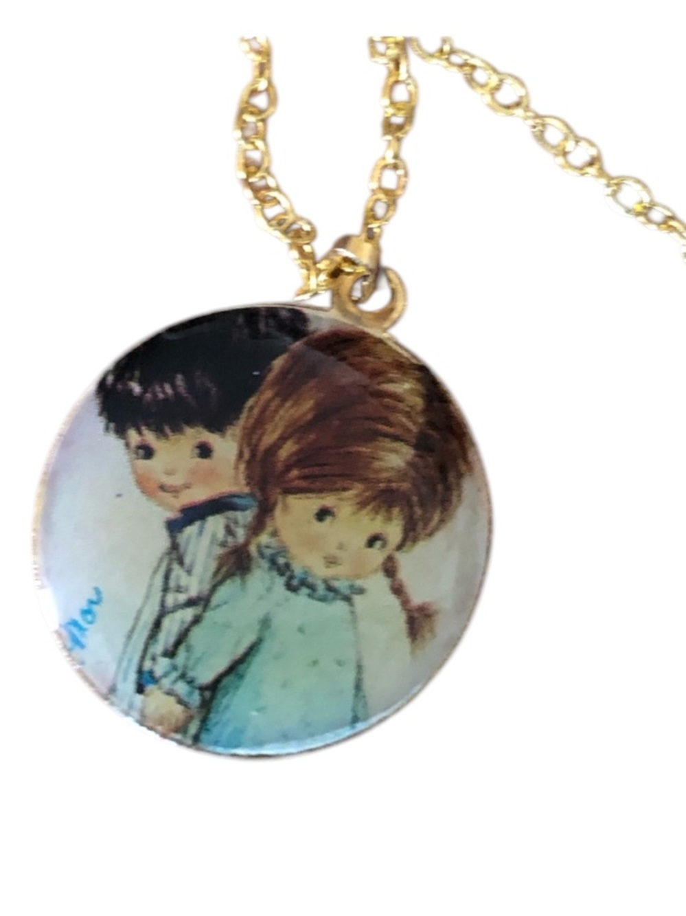 Vintage Fran Mar Moppets Pendant Necklace